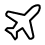 Airplane travel icon